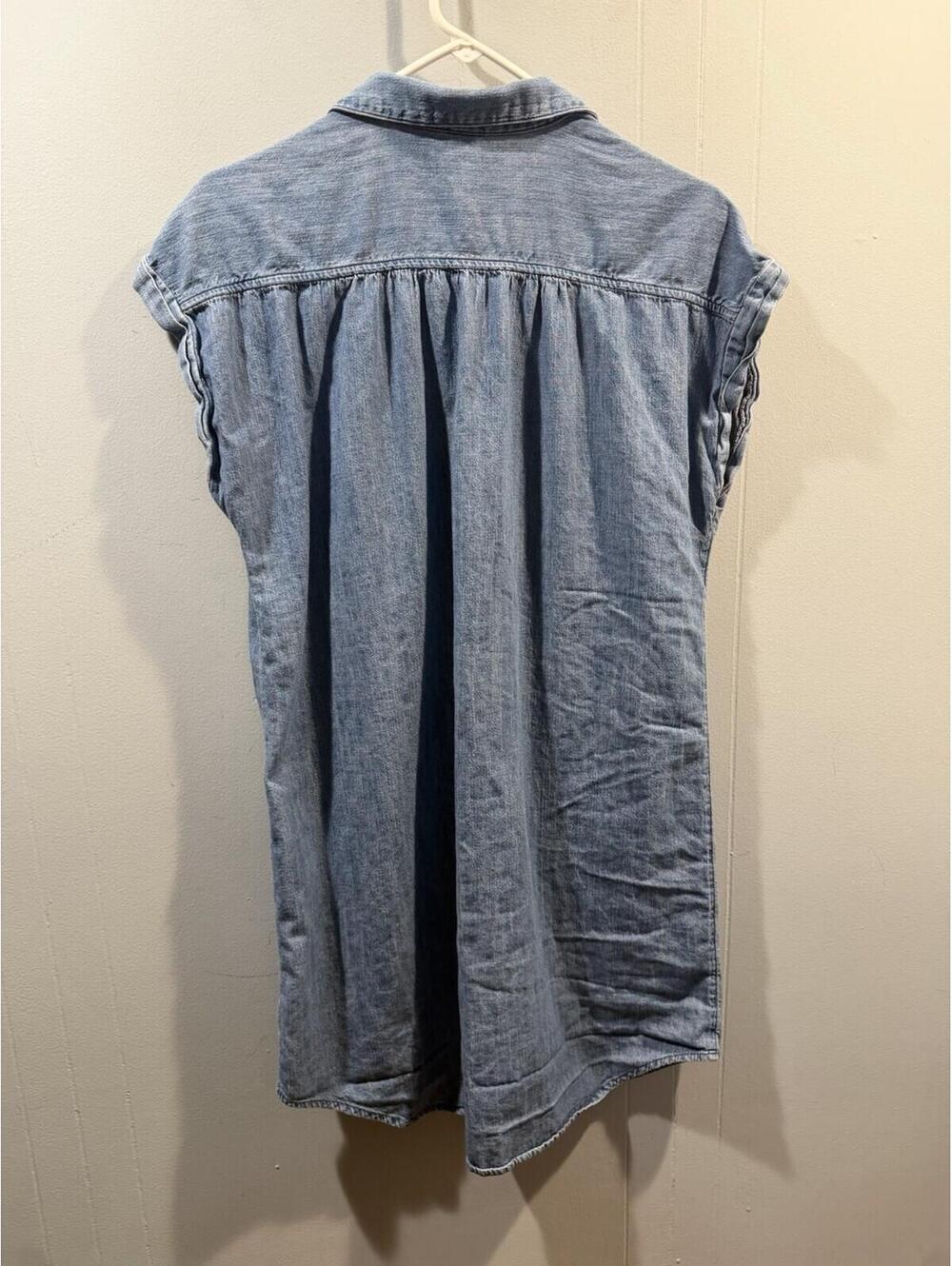 Womens Old Navy Shirt Dress Size Large Blue - Picture 2 of 4